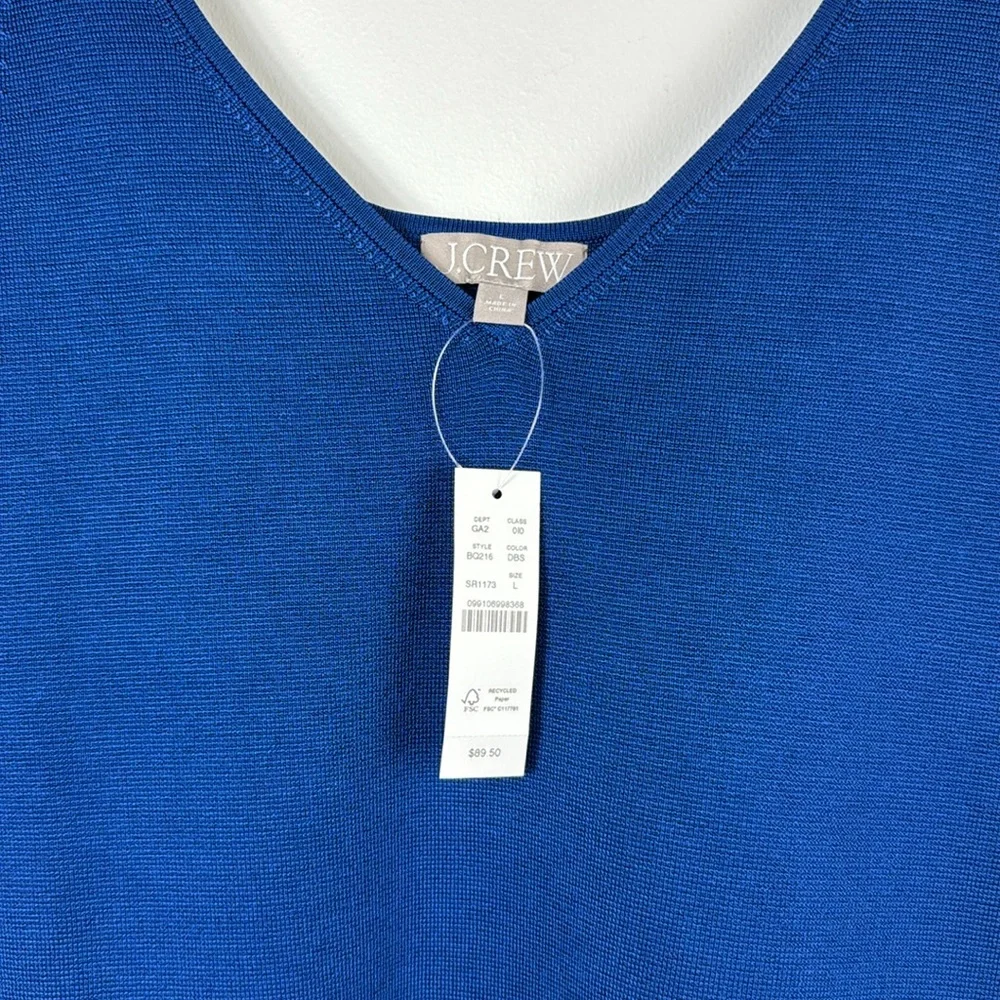 J. Crew Women's Blue Tank Top Sz L
